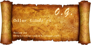 Odler Gibárt névjegykártya